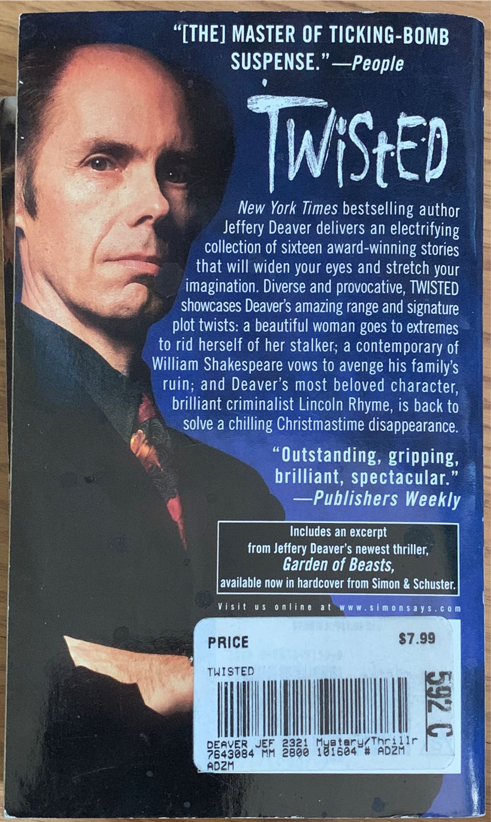Twisted - Jeffery Deaver (Pocket - Paperback) book collectible [Barcode 9780743491594] - Main Image 2