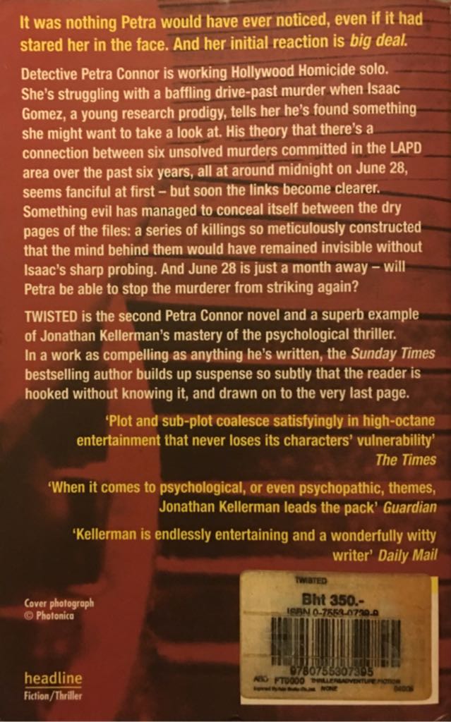 Twisted - Jonathan Kellerman (Headline Book Publishing - Paperback) book collectible [Barcode 9780755307395] - Main Image 2