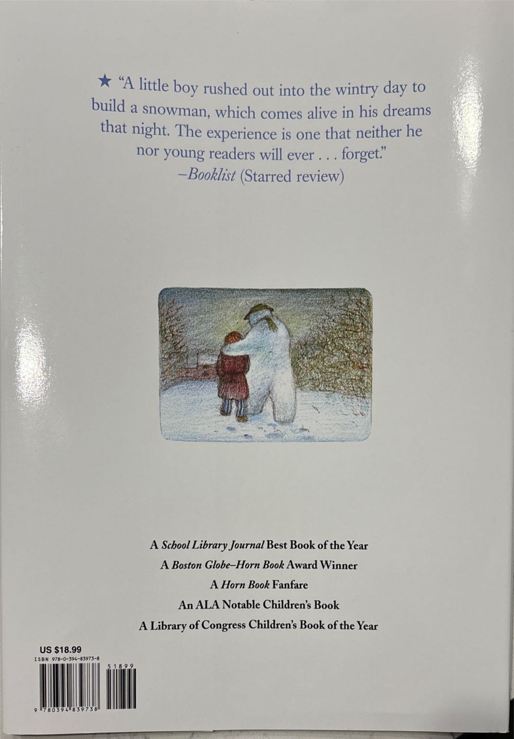 The Snowman - Raymond Briggs (Random House Books for Young Readers - Paperback) book collectible [Barcode 9780394839738] - Main Image 2