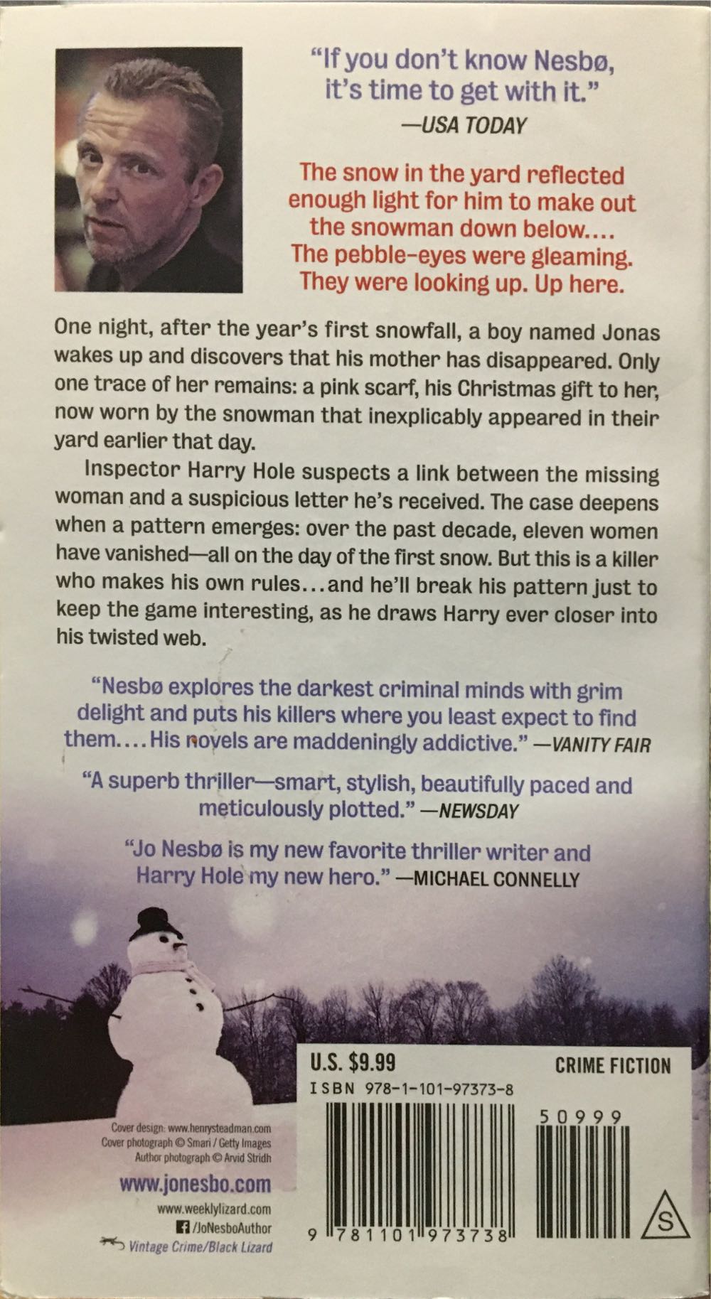 Snowman, The - Jo Nesbo (- Twin Loop) book collectible [Barcode 9781101973738] - Main Image 2