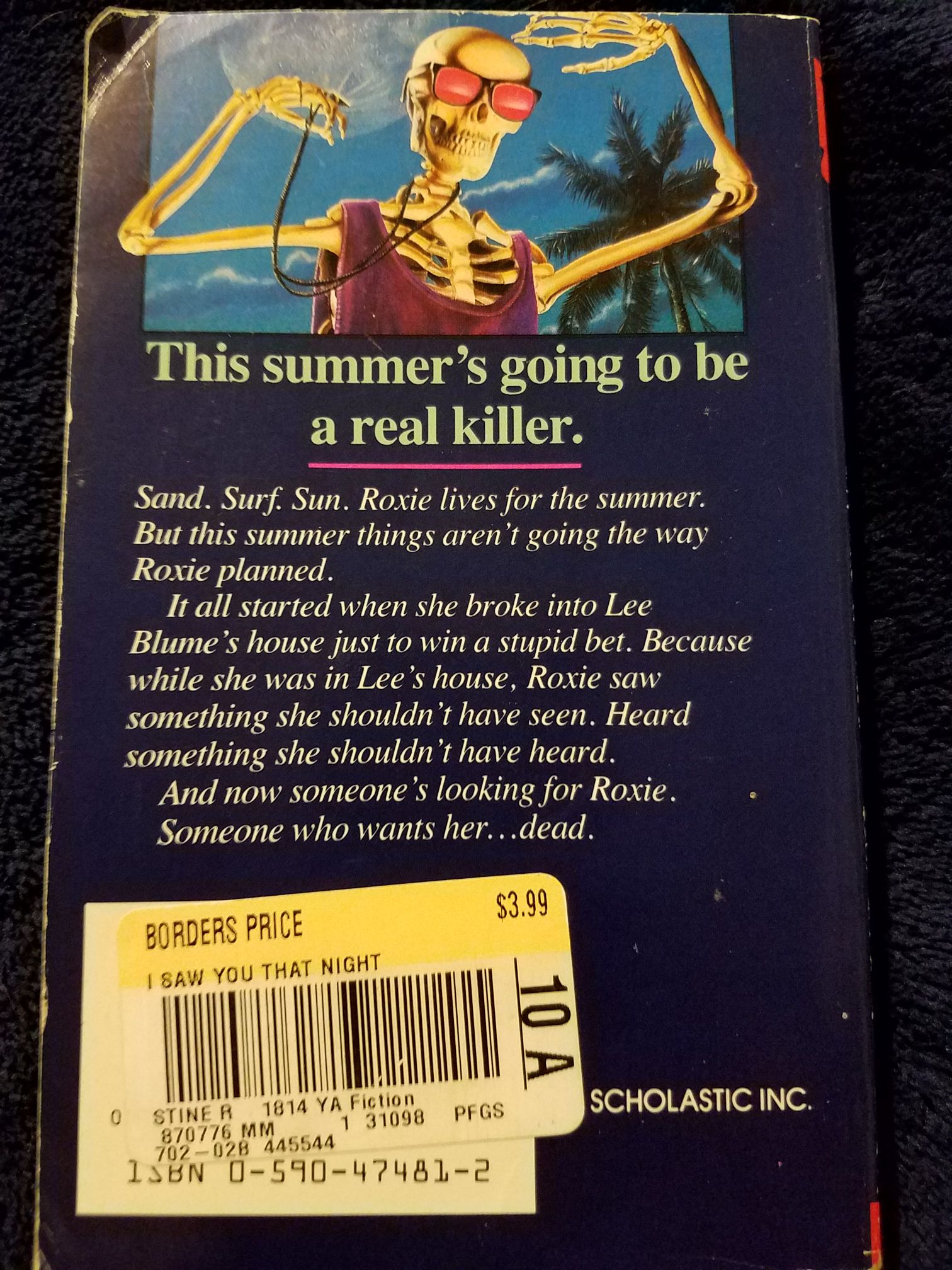I Saw You That Night - R.L. Stine (Scholastic - Paperback) book collectible [Barcode 9780590474818] - Main Image 2