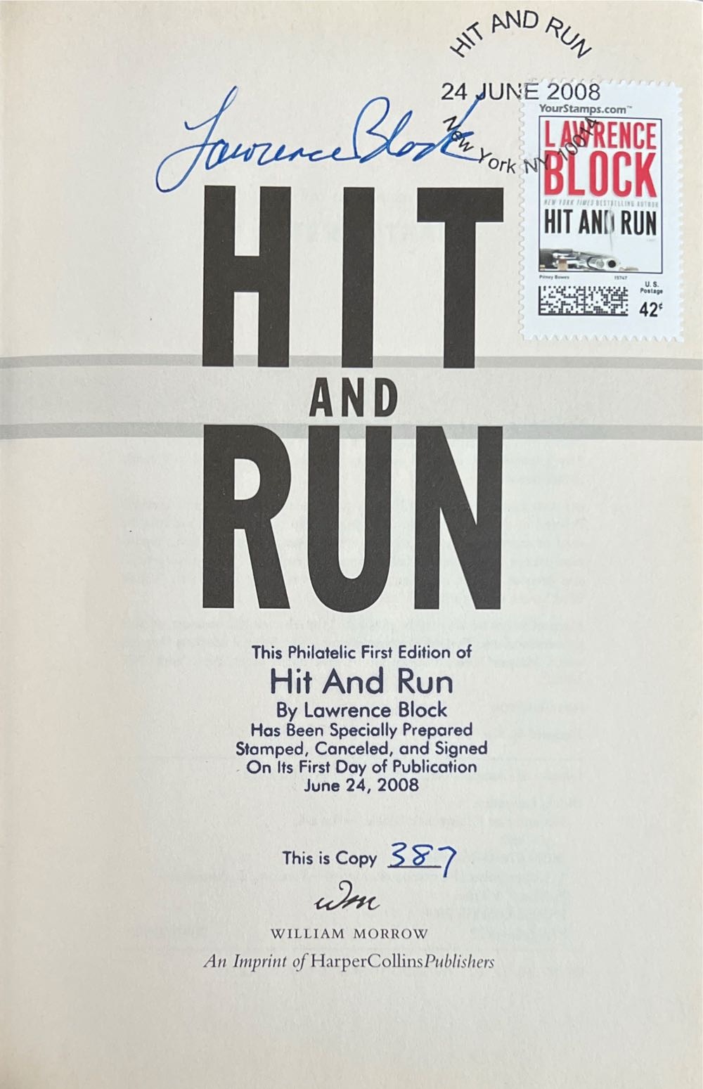 Hit And Run - Lawrence Block (William Morrow Books - Audiobook) book collectible [Barcode 9780060840907] - Main Image 3