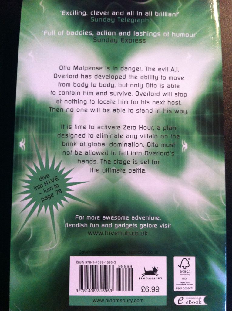 H•I•V•E  6: Zero Hour - Mark Walden (Bloomsbury - Paperback) book collectible [Barcode 9781408815953] - Main Image 2