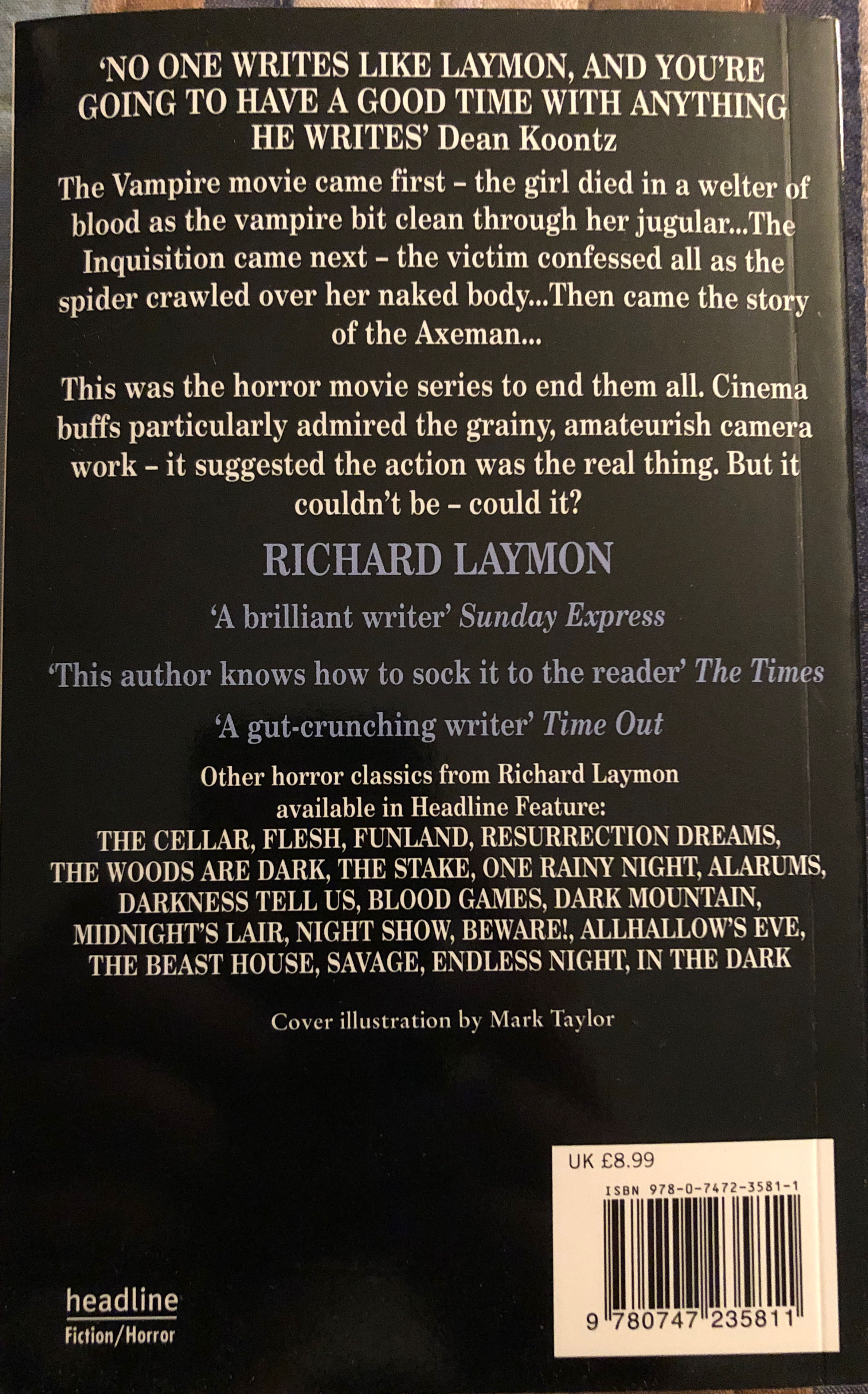 Out Are The Lights - Richard Laymon (Headline - Paperback) book collectible [Barcode 9780747235811] - Main Image 2