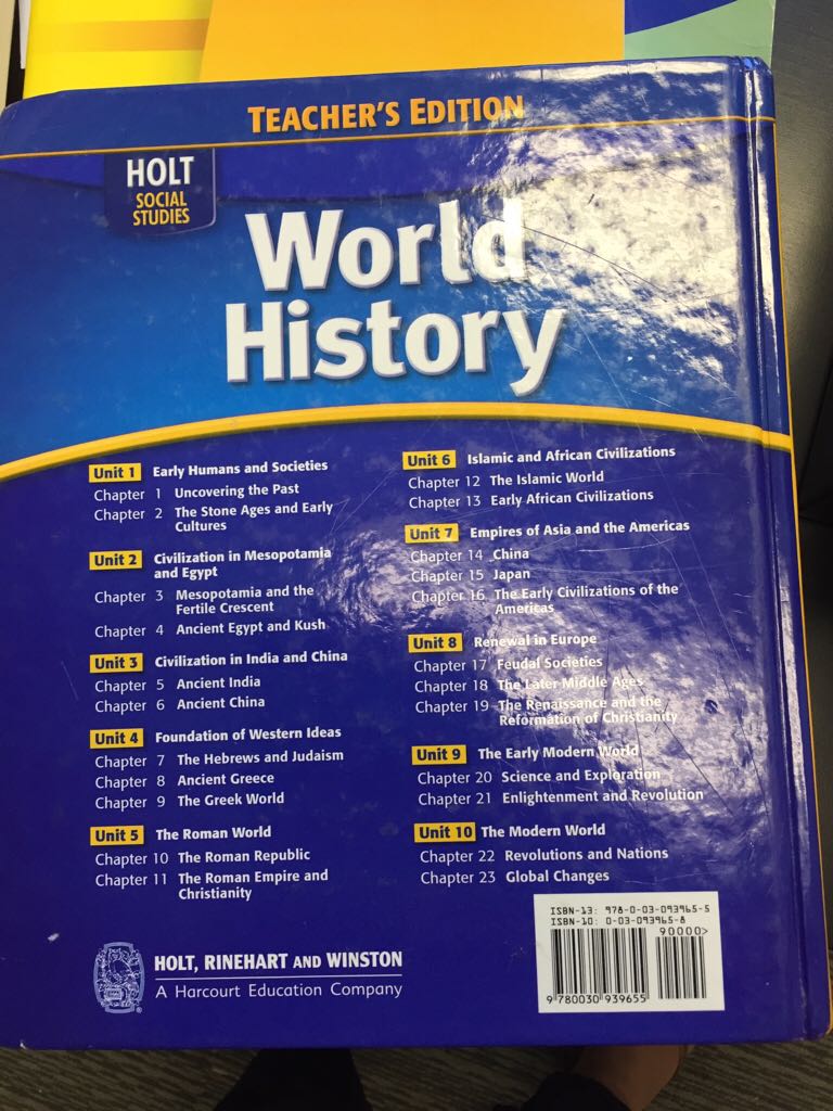 World History  (Hardcover) book collectible [Barcode 9780030939655] - Main Image 2