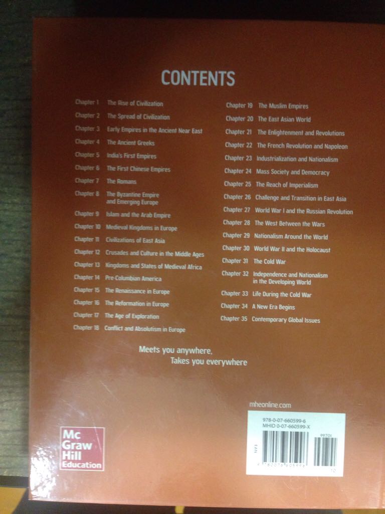 World History  (Mcgraw Hill Education - Hardcover) book collectible [Barcode 9780076605996] - Main Image 2