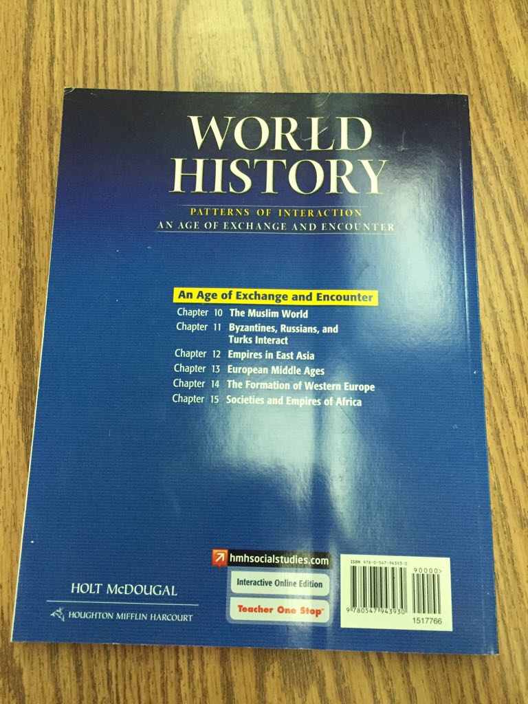 World History  (Holt McDougal) book collectible [Barcode 9780547943930] - Main Image 2