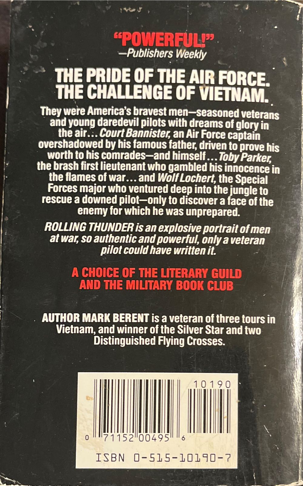 Rolling Thunder - Mark Berent (A Jove Book - Paperback) book collectible [Barcode 9780515101904] - Main Image 2