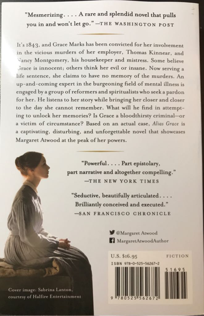 Alias Grace - Margaret Atwood (Anchor Books - Paperback) book collectible [Barcode 9780525562672] - Main Image 2