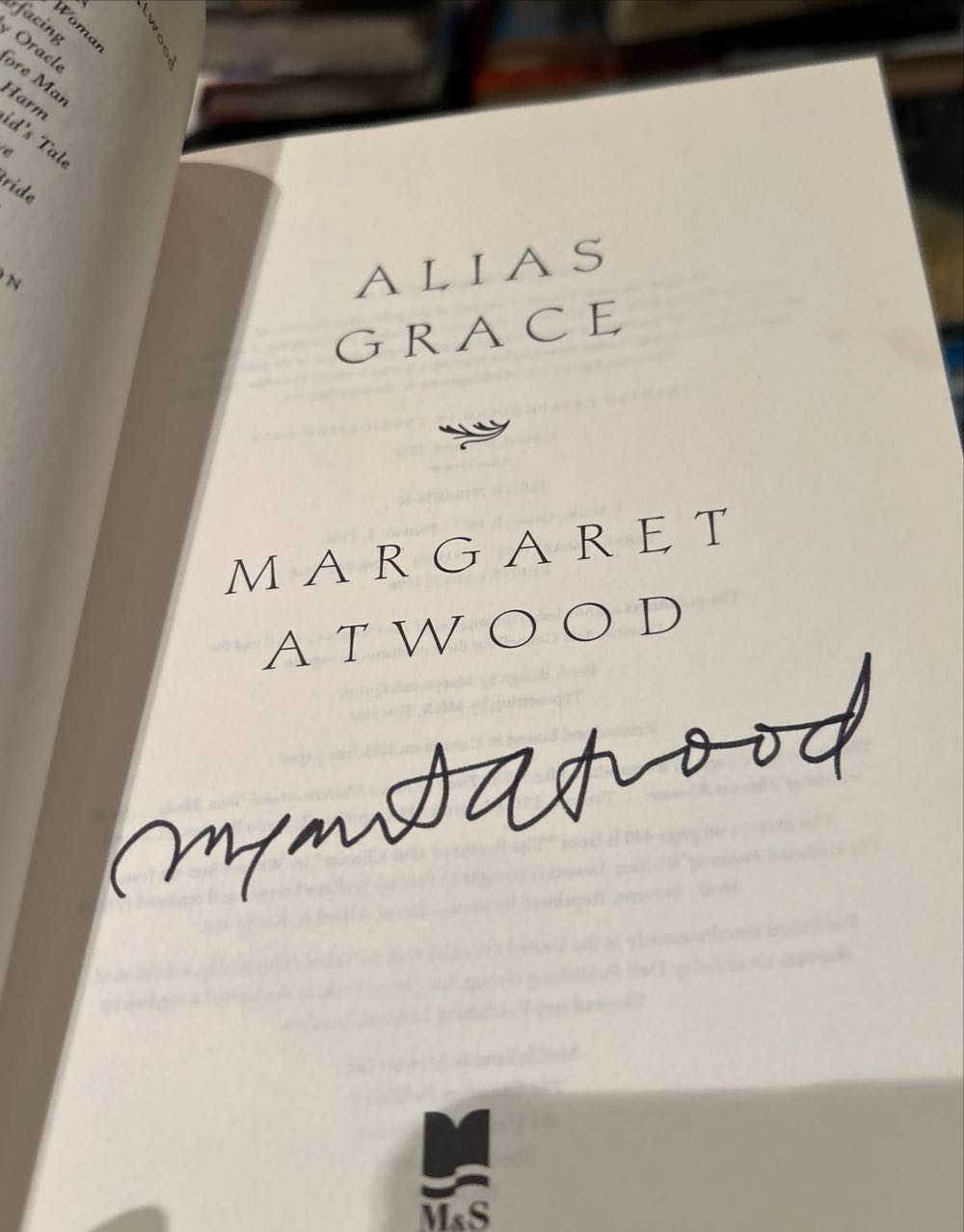 Alias Grace - Margaret Atwood (McClelland & Stewart Inc. - Hardcover) book collectible [Barcode 9780771008351] - Main Image 3