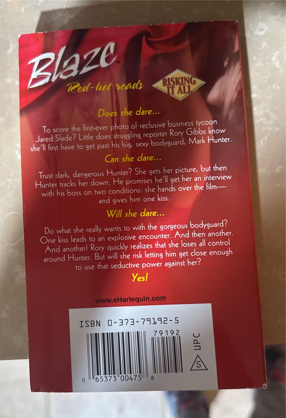 The Dare - Cara Summers (Harlequin Blaze - Paperback) book collectible [Barcode 9780373791927] - Main Image 2