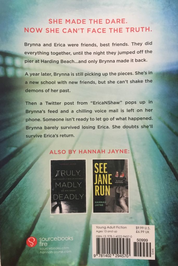 The Dare - Hannah Jayne (Sourcebooks Fire - Paperback) book collectible [Barcode 9781402294570] - Main Image 2