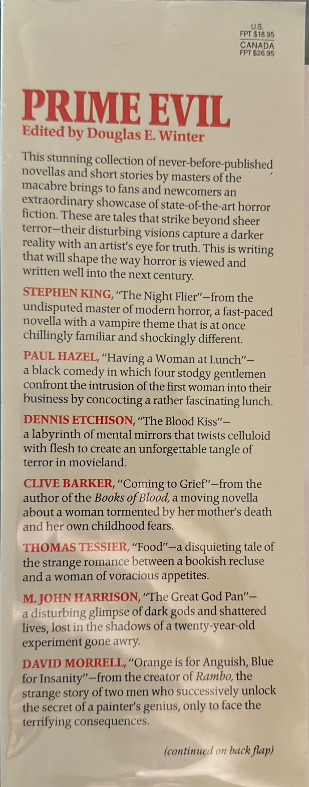 Prime Evil - Douglas E. Winter (New American Library - Hardcover) book collectible [Barcode 9780453005722] - Main Image 3