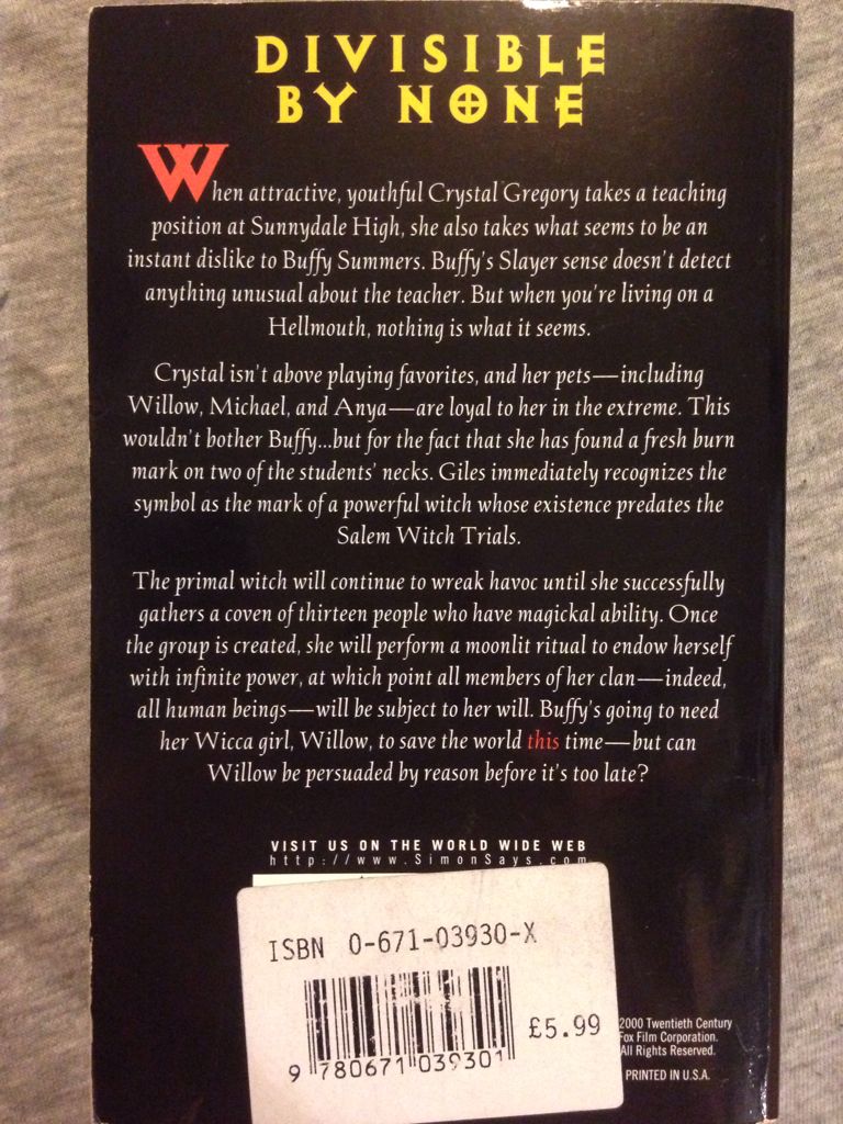 Prime Evil - Joss Whedon (Simon Spotlight Entertainment - Paperback) book collectible [Barcode 9780671039301] - Main Image 2