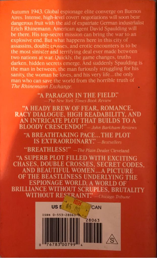 The Rhinemann Exchange - Robert Ludlum (Bantam Books - Audiobook) book collectible [Barcode 9780553280630] - Main Image 2