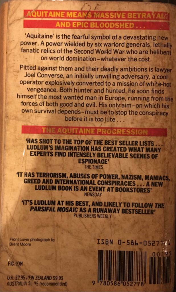 The Aquitaine Progression - Robert Ludlum (Panther Books - Paperback) book collectible [Barcode 9780586052778] - Main Image 2