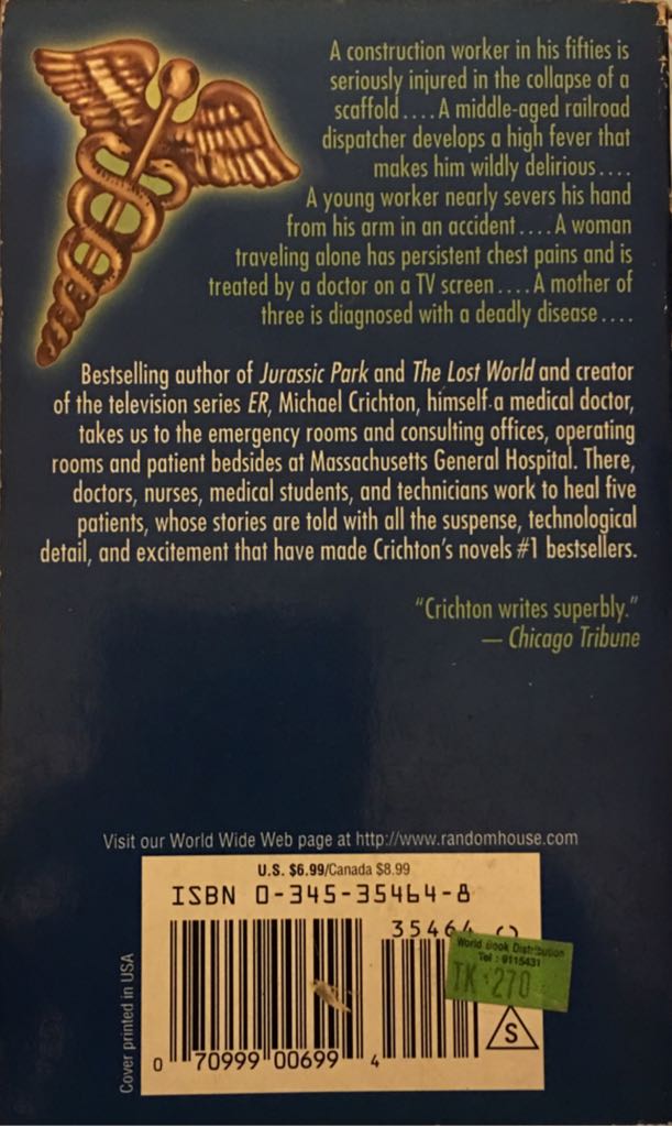Five Patients - Michael Crichton (Ballantine Books - Paperback) book collectible [Barcode 9780345354648] - Main Image 2