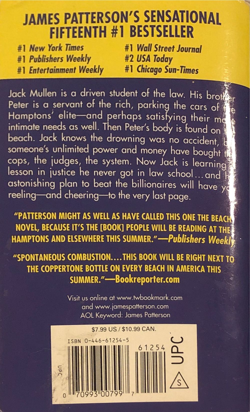 The Beach House - James Patterson (Warner Books - Paperback) book collectible [Barcode 9780446612548] - Main Image 2