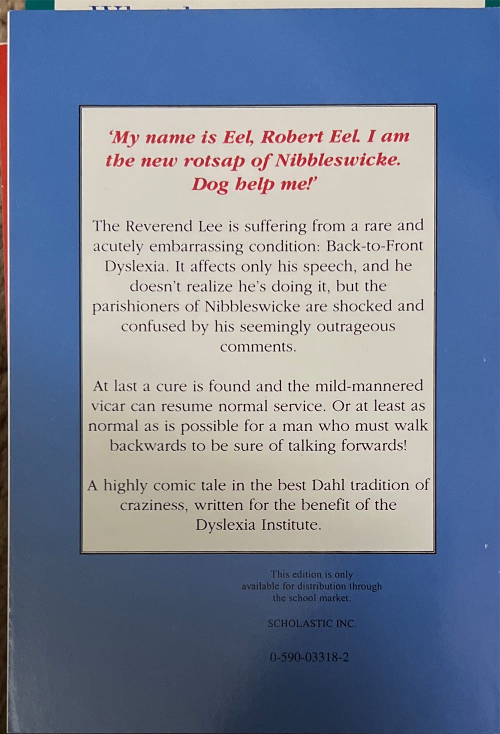 The Vicar Of Nibbleswicke - Roald Dahl (Puffin - Paperback) book collectible [Barcode 9780140368376] - Main Image 2