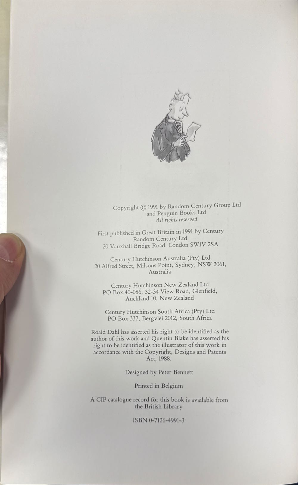 The Vicar Of Nibbleswicke - Roald Dahl (Random House - Hardcover) book collectible [Barcode 9780712650137] - Main Image 3