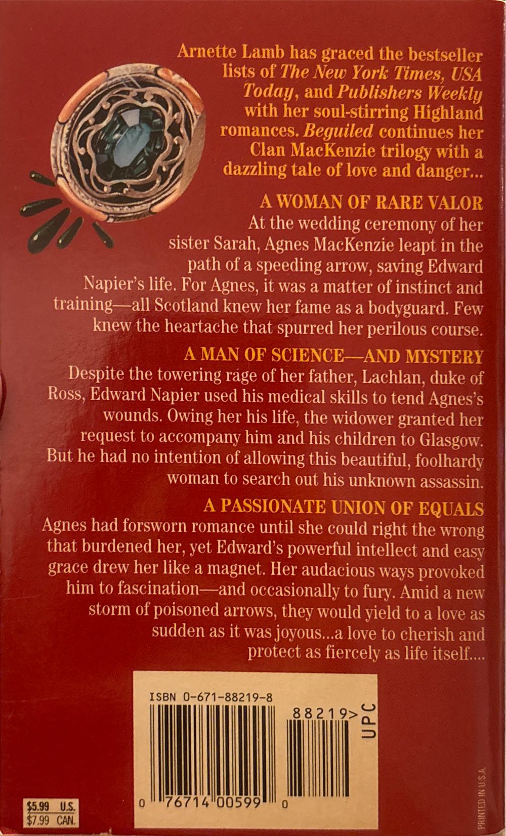 Beguiled - Arnette Lamb (Pocket - Paperback) book collectible [Barcode 9780671882198] - Main Image 2