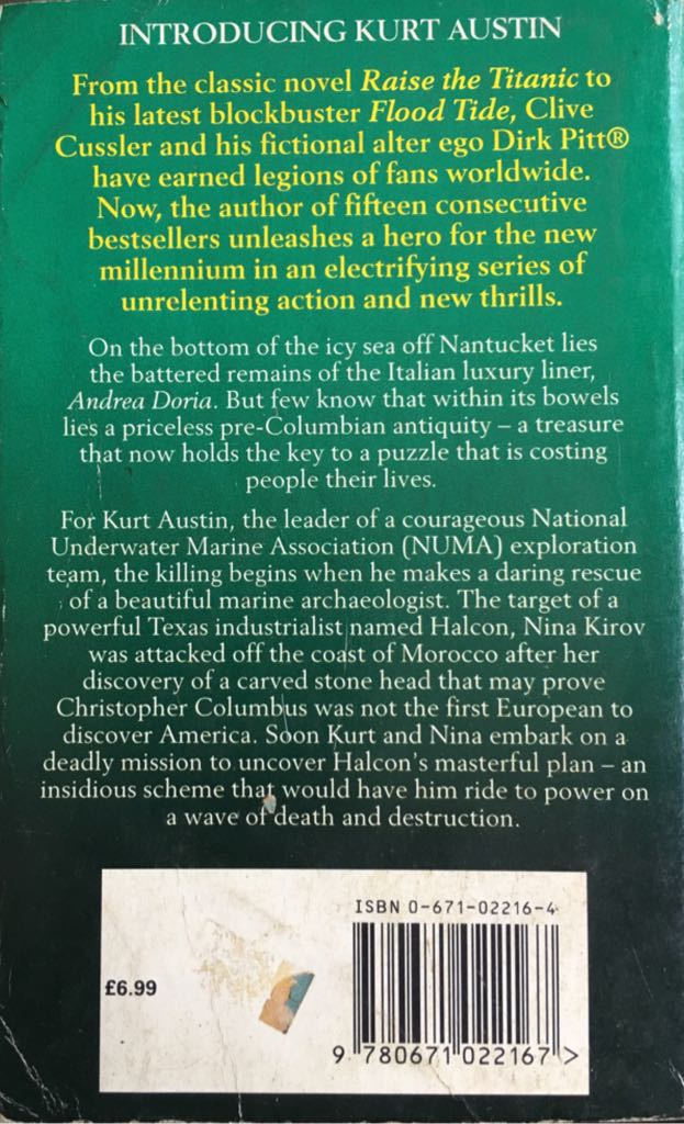 (Numa Files 01) Serpent - Clive Cussler (Pocket Books - Paperback) book collectible [Barcode 9780671022167] - Main Image 2
