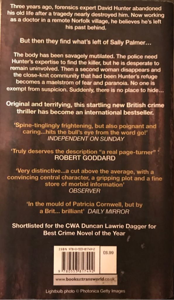 The Chemistry of Death - Simon Beckett (Bantam Books - Paperback) book collectible [Barcode 9780553817492] - Main Image 2