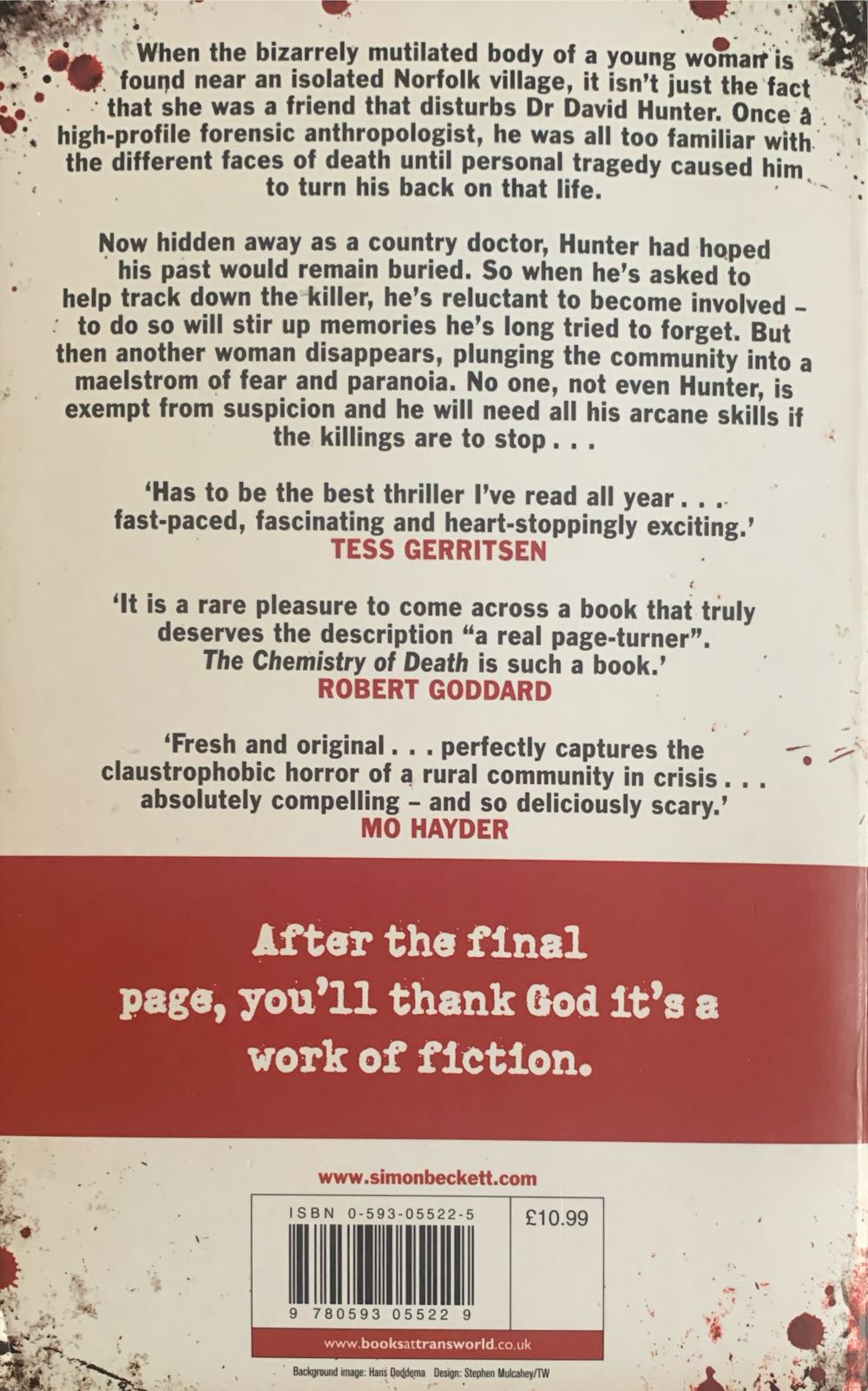 The Chemistry of Death - Simon Beckett (Bantam Press - Trade Paperback) book collectible [Barcode 9780593055229] - Main Image 2