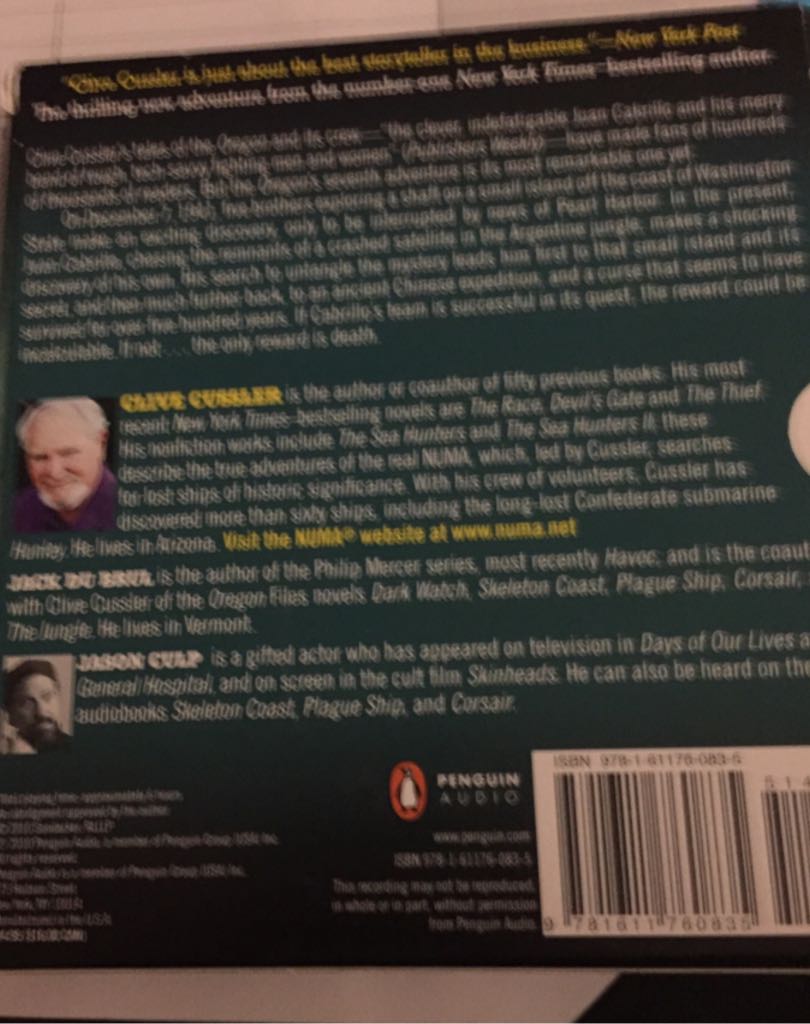 #7 The Silent Sea - Clive Cussler (- Audiobook) book collectible [Barcode 9781611760835] - Main Image 2