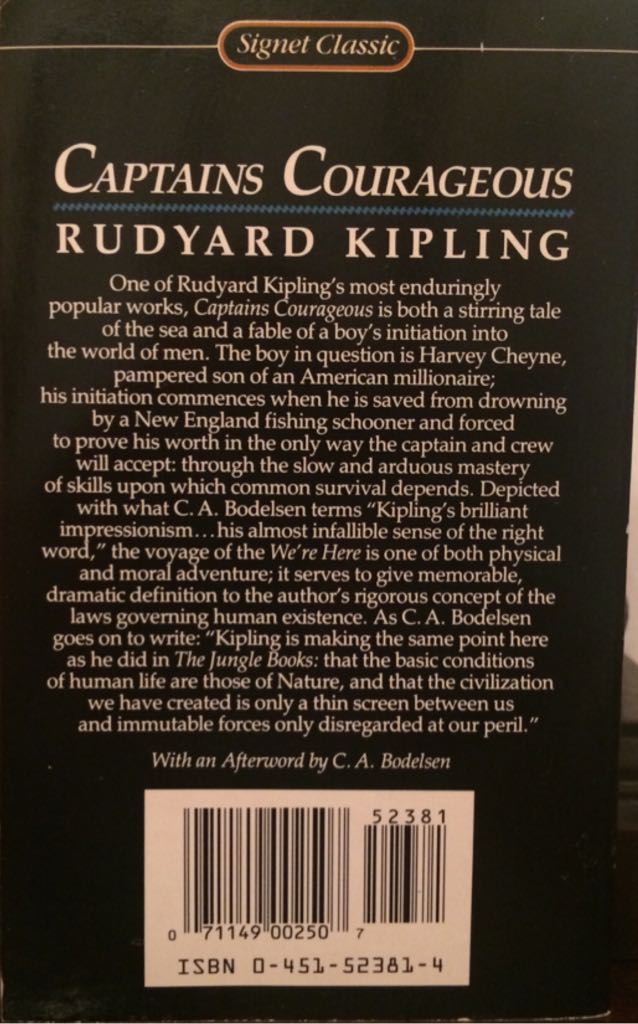 Captains Courageous - Rudyard Kipling (Baronet Books - Paperback) book collectible [Barcode 9780451523815] - Main Image 2