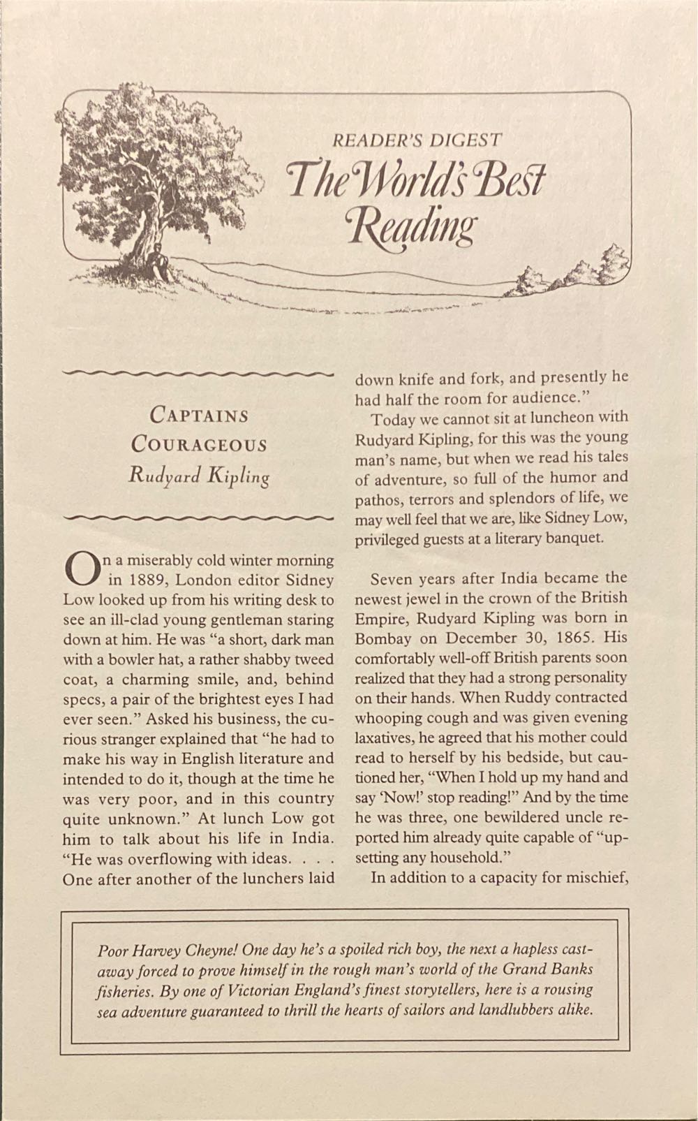 Captains Courageous - Rudyard  Kipling (The Reader’s Digest Adsociation, Inc. - Hardcover) book collectible [Barcode 9780895776013] - Main Image 2