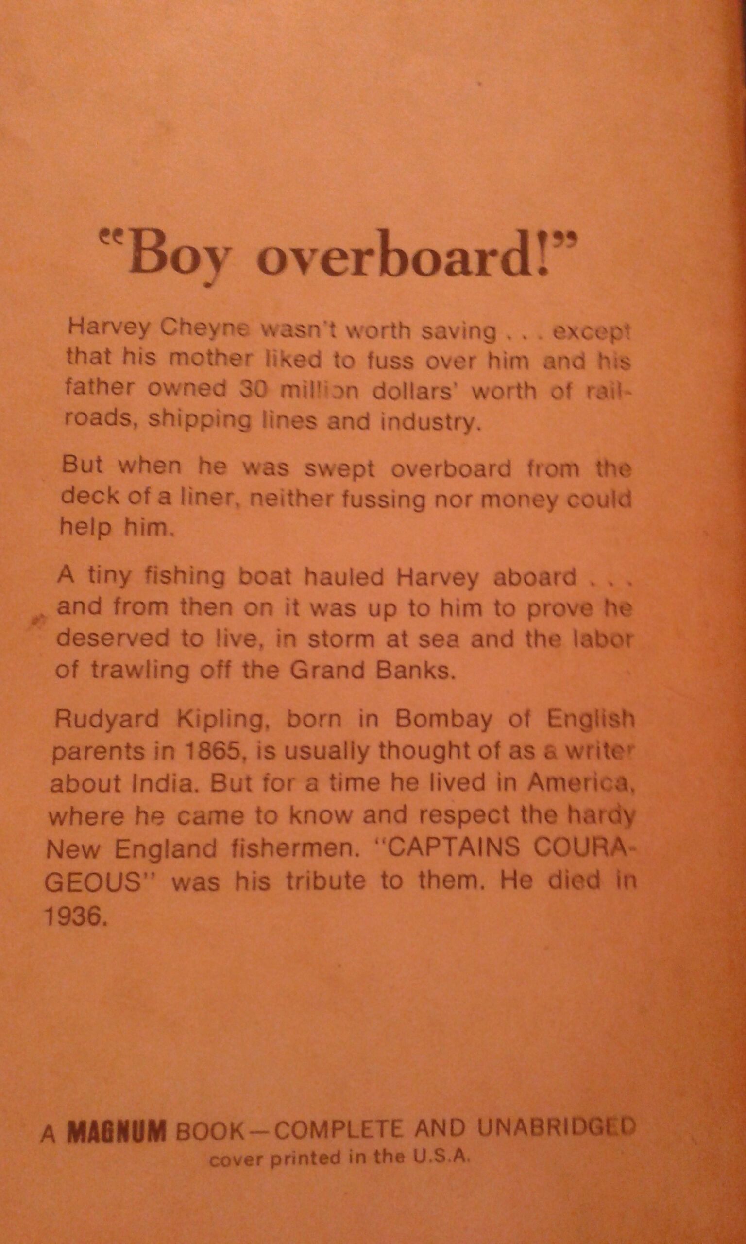 Captains Courageous - Rudyard Kipling (Magnum Easy Eye - Paperback) book collectible - Main Image 2