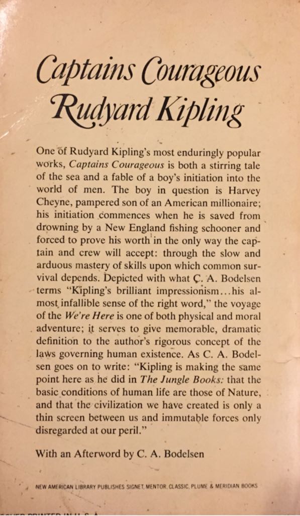 Captains Courageous - Rudyard Kipling book collectible - Main Image 2