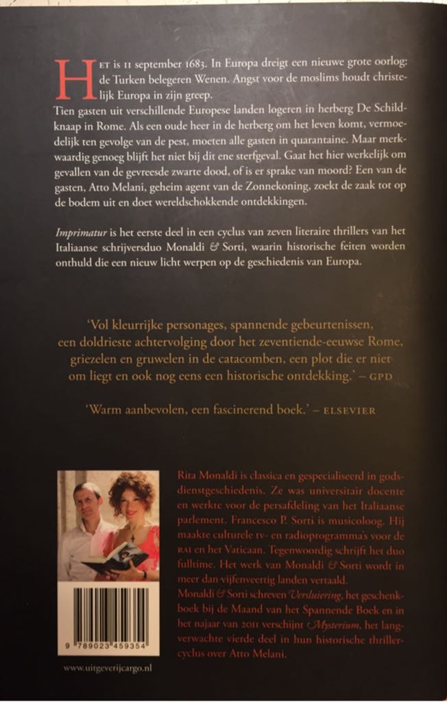 Imprimatur - Francesco Sorti (Uitgeverij Cargo - Paperback) book collectible [Barcode 9789023459354] - Main Image 2