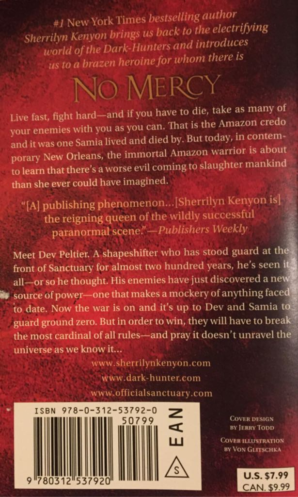 No Mercy - Sherrilyn Kenyon (St Martins - Paperback) book collectible [Barcode 9780312537920] - Main Image 2