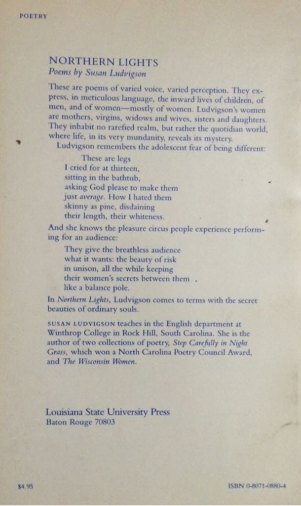 Northern Lights  (Lsu Press) book collectible [Barcode 9780807108802] - Main Image 2