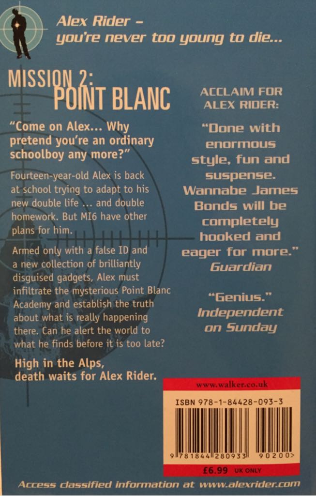 Point Blanc - Anthony Horowitz (Walker Books - Paperback) book collectible [Barcode 9781844280933] - Main Image 2