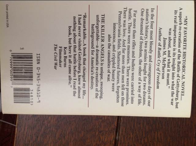The Killer Angels - Michael Shaara (Ballantine Books - Paperback) book collectible [Barcode 9780345348104] - Main Image 2