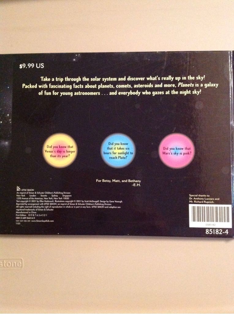 Planets - Ellen Hasbrouck book collectible - Main Image 2