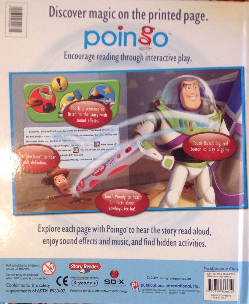 Toy Story: My Interactive Point-and-Play Book - Walt Disney (Louis Weber, C.E.O., Publications International, Ltd. - Paperback) book collectible [Barcode 9780785300670] - Main Image 2