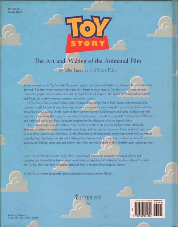 Toy Story: The Art and Making of the Animated Film - John Lasseter (Disney Editions - Hardcover) book collectible [Barcode 9780786861804] - Main Image 2