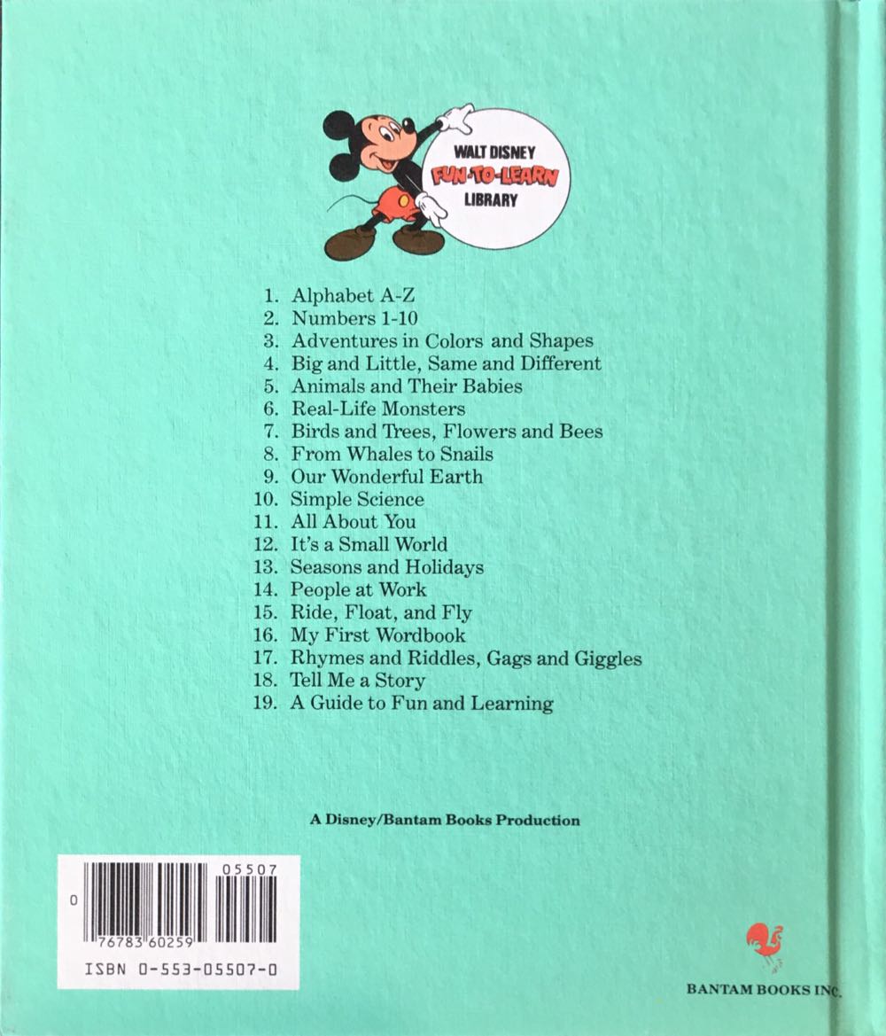 6 Real-Life Monsters (Walt Disney Fun-To-Learn Library, #6) - Disney (Bantam Books - Hardcover) book collectible [Barcode 9780553055078] - Main Image 2