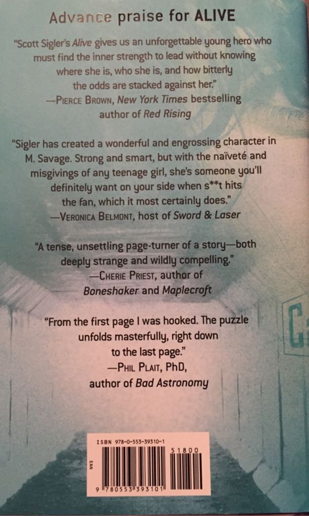 Alive - Scott Sigler (Del Rey Books - Hardcover) book collectible [Barcode 9780553393101] - Main Image 2