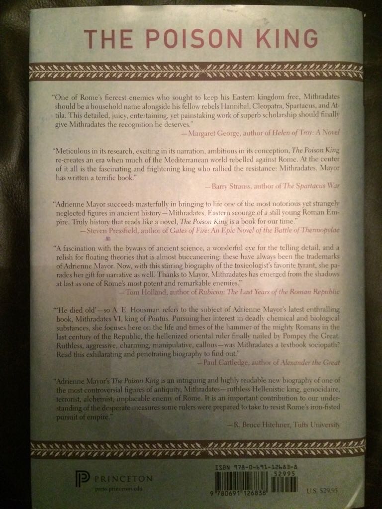 The Poison King: The Life and Times of Mithridates - Adrienne Mayor (Princeton University Press - Hardcover) book collectible [Barcode 9780691126838] - Main Image 2