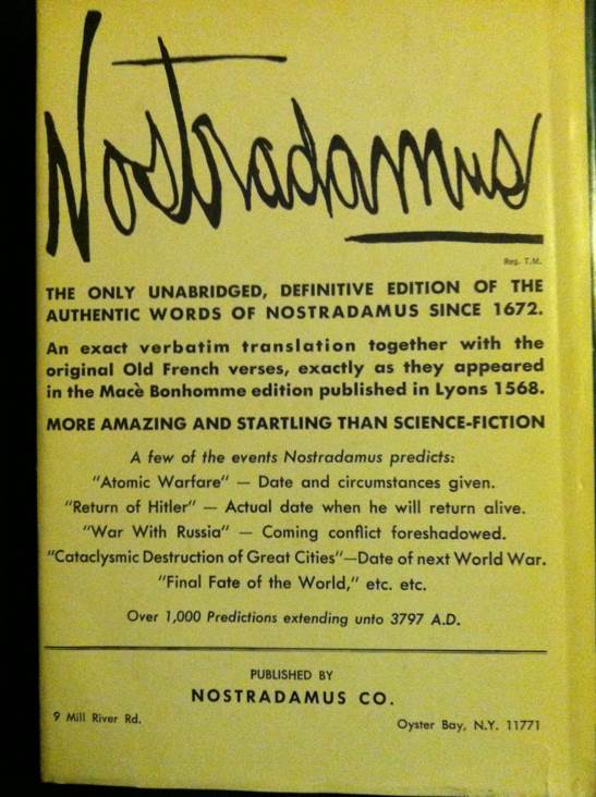 The Complete Prophecies Of Nostradamus - Henry C. Roberts (Nostradamus CO. - Hardcover) book collectible - Main Image 2