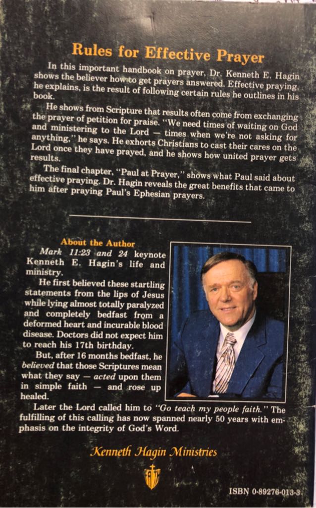 **Praying To Get Results - Kenneth E Hagin (Kenneth Hagin Ministries - Paperback) book collectible [Barcode 9780892760138] - Main Image 2