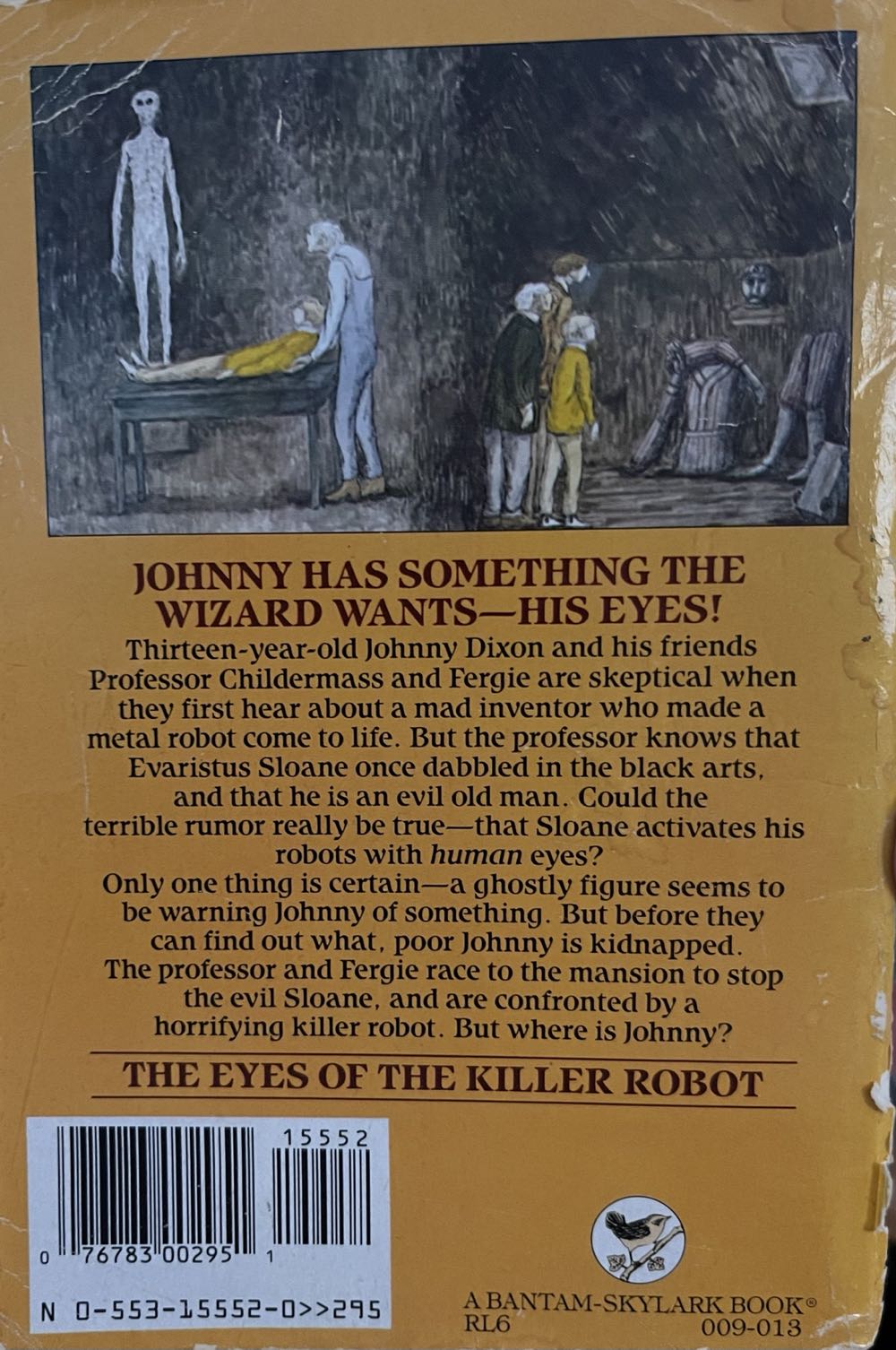 The Eyes of the Killer Robot - John Bellairs (Bantam Skylark - Paperback) book collectible [Barcode 0553155520] - Main Image 2