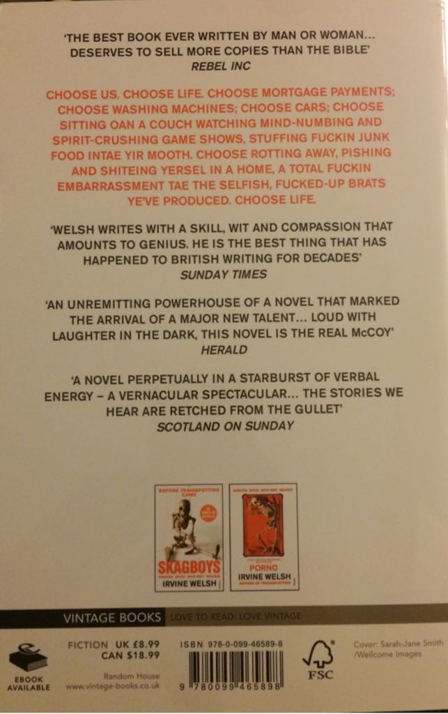 Trainspotting - Irvine Welsh (Vintage - Paperback) book collectible [Barcode 9780099465898] - Main Image 2