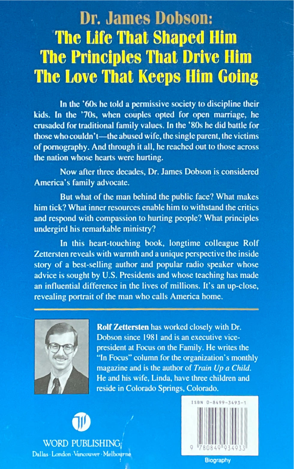 Turning Hearts Toward Home - James C. Dobson (Word Publishing - Paperback) book collectible [Barcode 9780849934933] - Main Image 2
