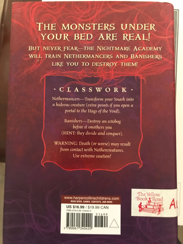 Nightmare Academy - Frank Peretti (Harpercollins Childrens Books - Hardcover) book collectible [Barcode 9780061340420] - Main Image 2